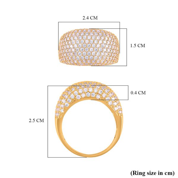 Weißer Zirkonia Ring, (Größe 16.00), goldfarben, ca. 2.00 ct image number 5