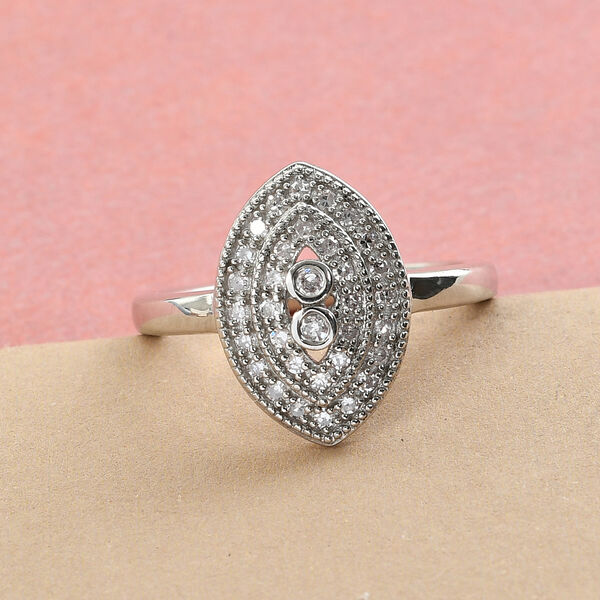 Diamant Ring 925 Silber platiniert  ca. 0,25 ct image number 2