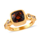 Madeira Citrin und Zirkon Ring 925 Silber vergoldet  ca. 2,55 ct image number 3
