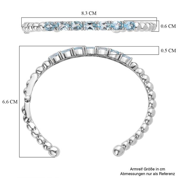 Himmelblauer Topas-Armreif, 19 cm - 6,81 ct. image number 6