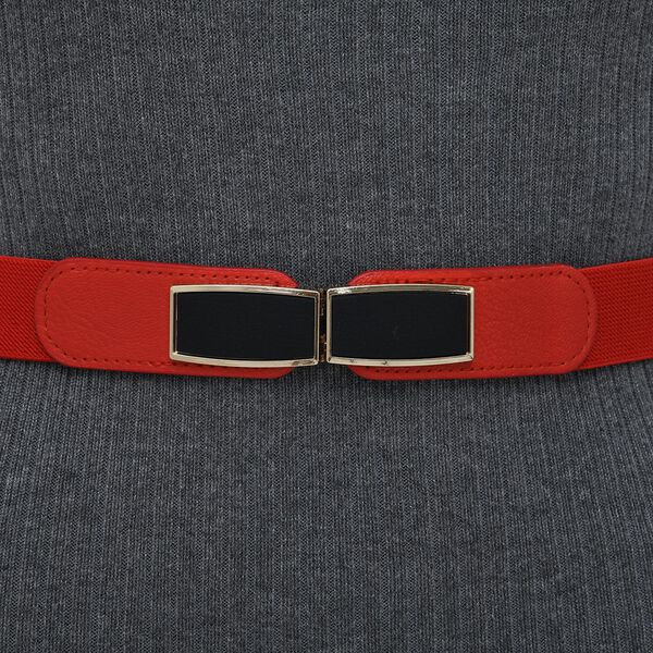 Gewebter Gürtel mit Metallschnalle, rot image number 4