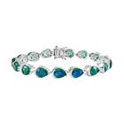 D’joy Pfau Quarz Triplette Armband ca. 19 cm 925 Silber rhodiniert ca. 29,89 ct.