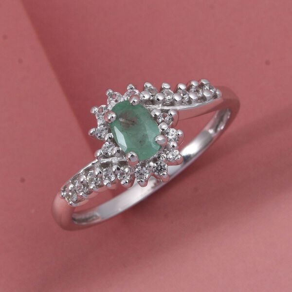 D'Joy Socoto Smaragd und Zirkon Ring - 1 ct. image number 1