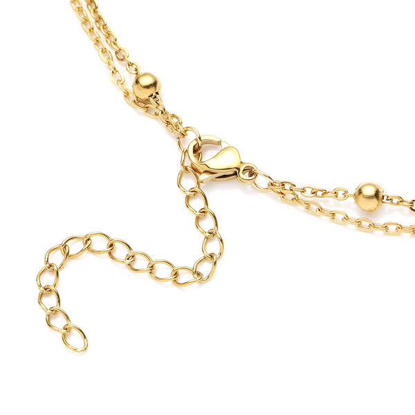 Halskette, ca. 36 cm, Edelstahl Goldfarben image number 4