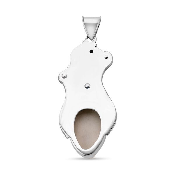 Sajen Silver- Ochse Knochen, Abalone Muschel und Multi-Edelstein-Anhänger - 18,47 ct. image number 5