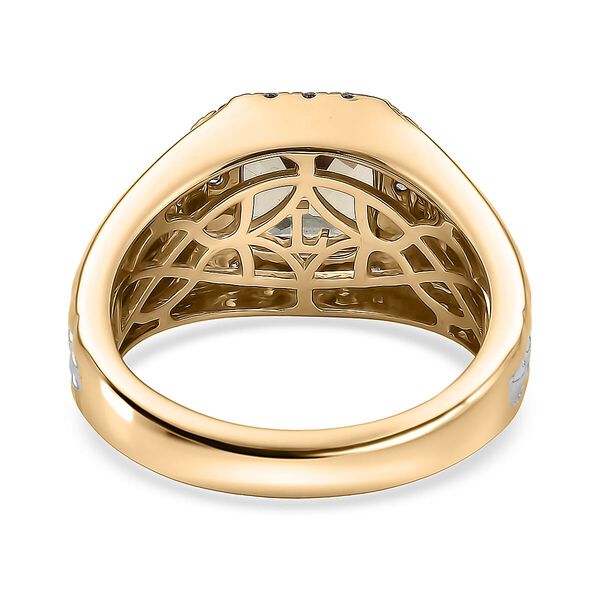 LUXURIANT DIAMOND - AAA Turkizit, Lab Grown Diamant Ring 417 Gold (Gr&ouml;&szlig;e 20.00) ca. 3,20 ct image number 4