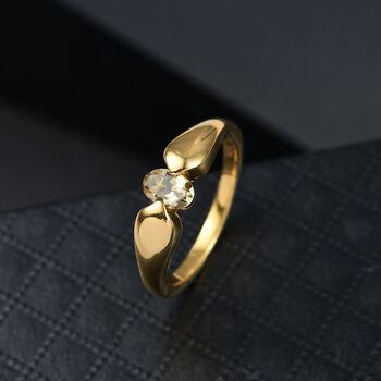 AA Nat&uuml;rlicher goldener Tansanit Ring - 0,42 ct.