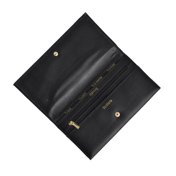 SENCILLEZ: Reise-Etui aus echtem Leder mit RFID Schutz, schwarz image number 9