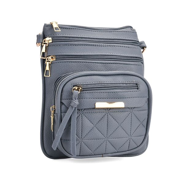 Maxikleid aus Viskose-Crepe mit Lurex Ombre-Schal mit Quasten aus Poly-Seide-Modal und Crossbody Tasche Dunkelblau image number 20