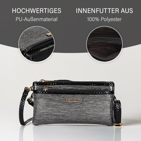 Stylische Sling Crossbody Tasche, Silber image number 3