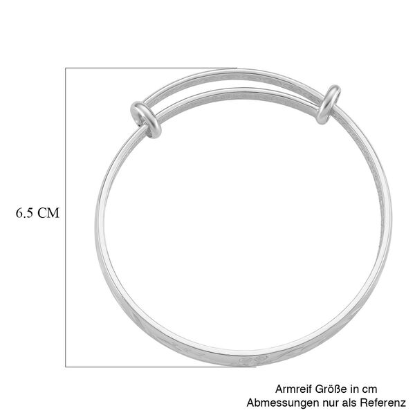 Flexibler Armreif, Klassischer Bangle Still, Messing, Silberfarben image number 6