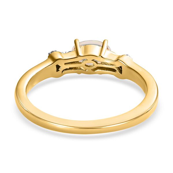 AA nat&uuml;rlicher, &auml;thiopischer Welo Opal und Zirkon-XO-Ring - 0,43 ct. image number 6