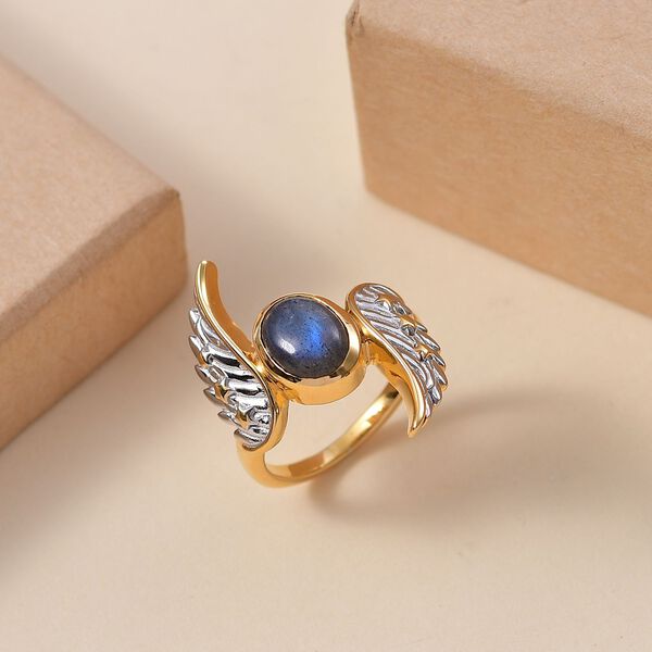 GP Celestial Dream Kollektion- AAA Labradorit und Kanchanaburi blauer Saphir-Ring - 2,38 ct. image number 2