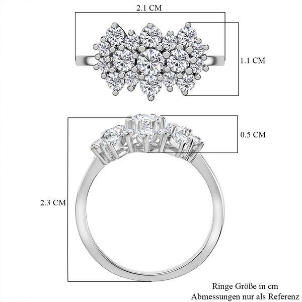 J Francis gefertigt mit SWAROVSKI- Swarovski Zirkonia Ring, 925 Silber rhodiniert image number 7