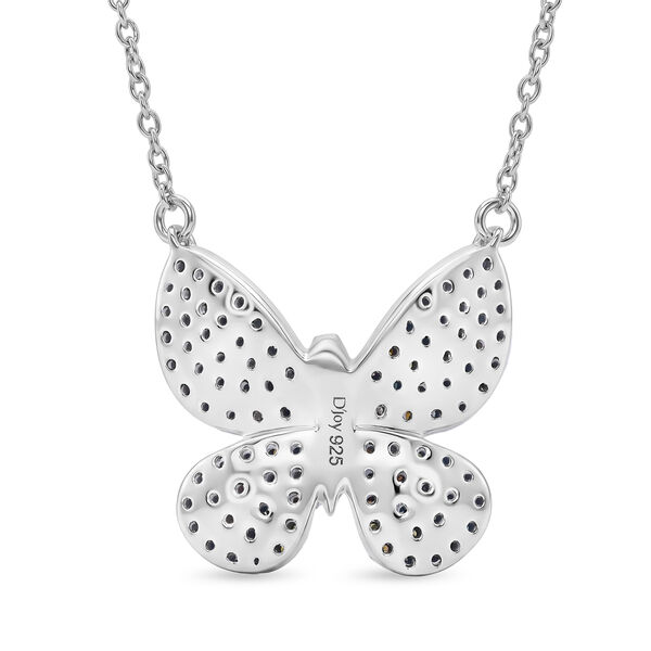 D'Joy Blauer Diamant, Gr&uuml;ner Diamant Schmuckset ca. 50 cm 925 Silber Rhodiniert ca. 0,53 ct. image number 5