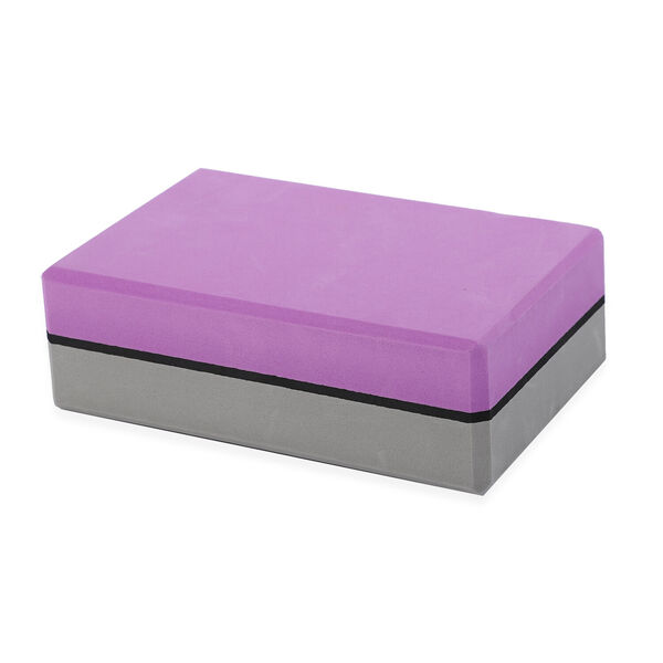 Yoga Block aus Eva-Schaum, Lila-Grau