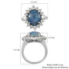 Boulder Opal Triplett und Zirkon Ring 925 Silber platiniert  ca. 4,80 ct image number 6