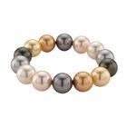 Rosa Muschelkernperle Armband Flexibel