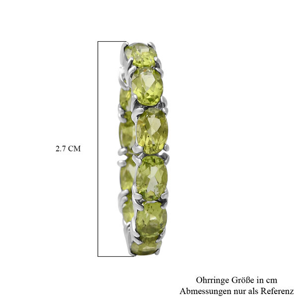 Peridot-Creolen in Silber, 12,32 ct. image number 4