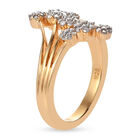 Diamant Ring 925 Silber Gelbgold Vermeil image number 4