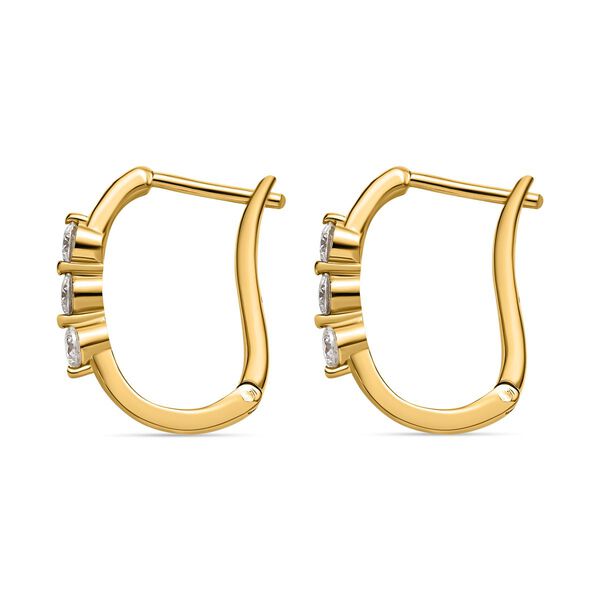 Trilogie Moissanit Ohrringe - 0,60 ct. image number 3