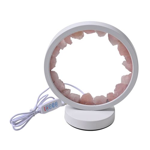 Kristall- Wellness-Lampe mit USB-Anschluss, 10×22×18cm, Rosa image number 0