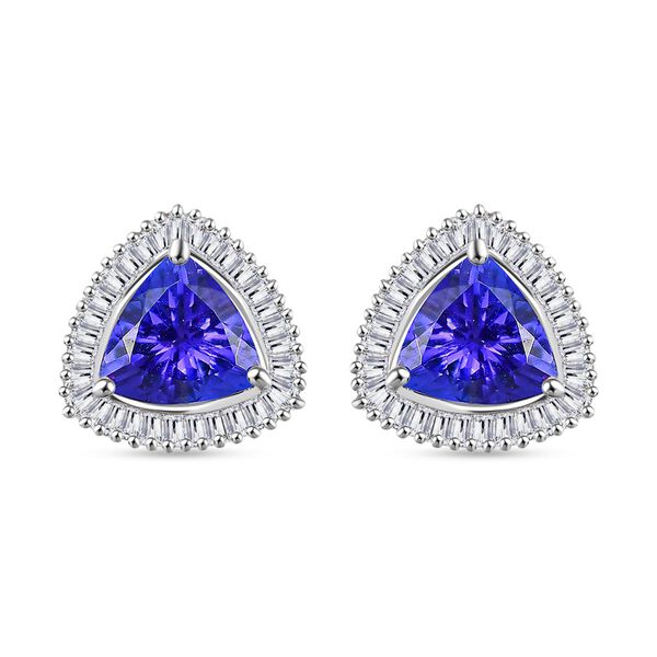 RHAPSODY AAAA Tansanit und VS Diamant Ohrringe in 950 Platin - 2,59 ct. image number 0