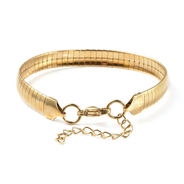 2er-Set Schlichter Schmuck Halskette ca. 45+5 cm und Armband ca. 19+2 cm in Edelstahl, IP-Plating Gelb image number 5