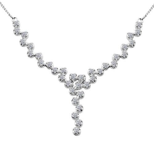 Lab Grown Diamant SI Halskette ca. 45 cm 925 Silber rhodiniert ca. 1,48 ct. image number 0