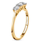 Diamant Trilogie-Ring, zertifiziert I2 G-H, 585 Gelbgold  ca. 0,50 ct image number 4