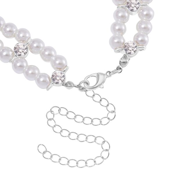 2er Set - Neongr&uuml;ne Kristall Halskette image number 7