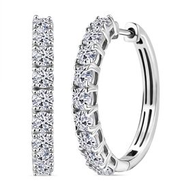 D'Joy Moissanit Ohrringe 925 Silber rhodiniert ca. 1.85 ct D'Joy Moissanit Ohrringe 925 Silber rhodiniert ca. 1.85 ct