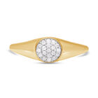 Diamant Ring 925 Silber vergoldet  ca. 0,20 ct image number 0