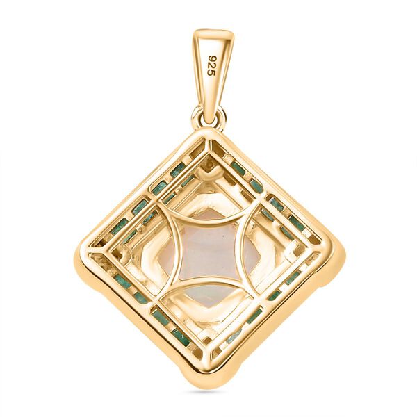 AA Natürlicher, äthiopischer Welo Opal, Kagem sambischer Smaragd und Zirkon-Anhänger - 2,72 ct. image number 6