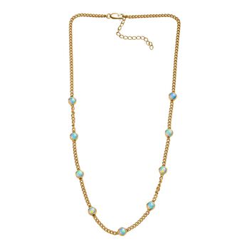 D'Joy AA &auml;thiopisches Welo Opal 19+2,5cm Armband und 45+5cm Halskette