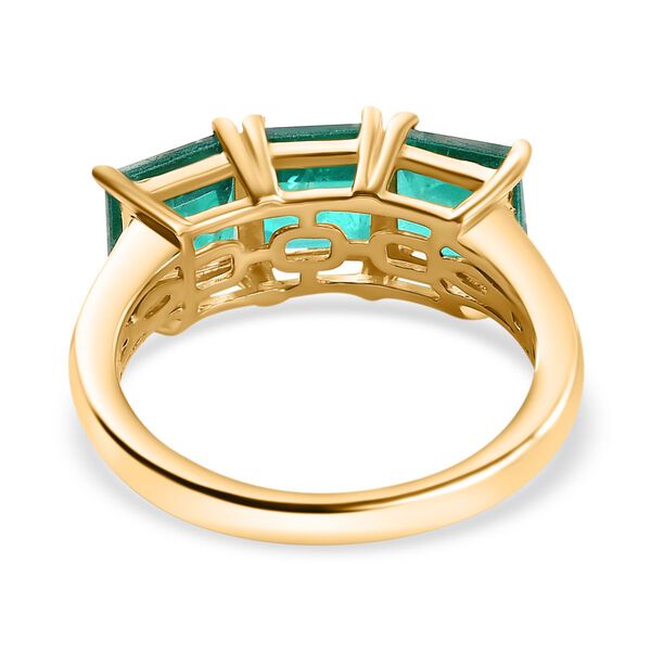 Smaragd Triplett Quarz Ring - 3,72 ct. image number 6