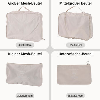 Set aus 8 Aufbewahrungsbeuteln, wei&szlig;