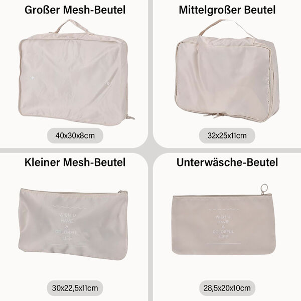 Set aus 8 Aufbewahrungsbeuteln, wei&szlig; image number 2