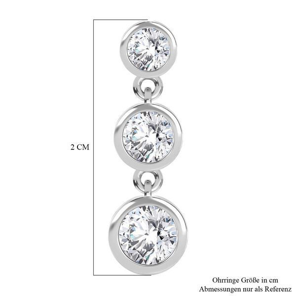 J Francis gefertigt mit SWAROVSKI- Swarovski Zirkonia Ohrringe image number 6