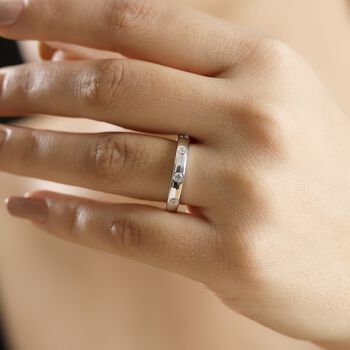 J Francis gefertigt mit SWAROVSKI- Swarovski Zirkonia Bandring, 925 Silber rhodiniert
