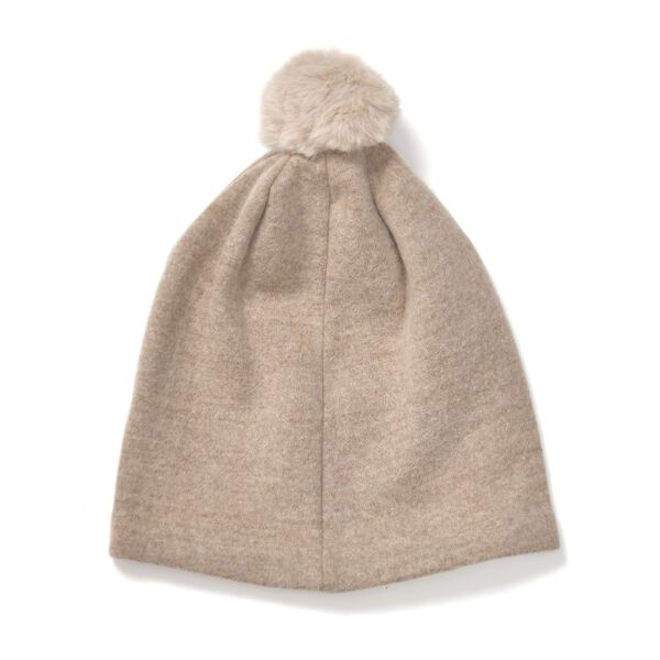 LA MAREY 2er-Set Kaschmir Mützen und Handschuhen mit Mikroplüsch-Futter, Beige image number 1
