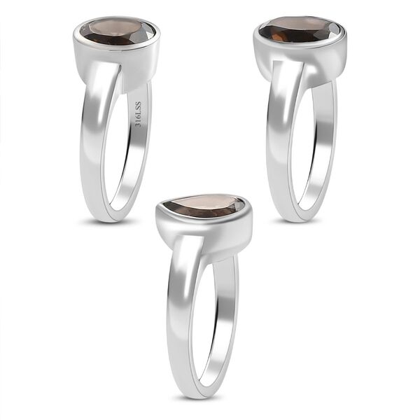 3er-Set Rauchquarz-Ringe - 6,57 Karat. image number 5