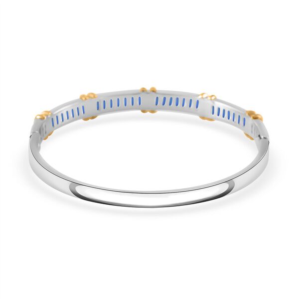 Blauer Zirkonia Armreif ca. 19 cm, bicolor image number 4