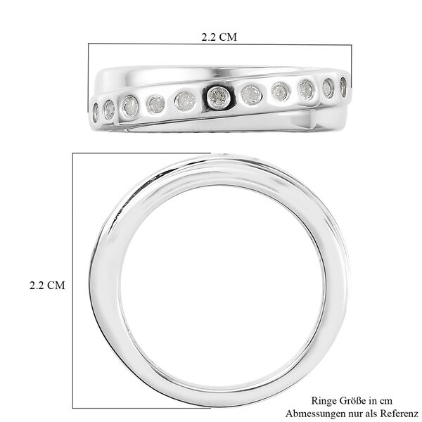 Wei&szlig;er Diamant P Ringe 925 Silber ca. 0,20 ct. image number 7