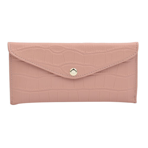 Brieftasche für Damen aus 100% echtem Leder und RFID Schutz, Größe 20,5x10 cm, Rosa image number 0