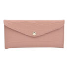 Brieftasche für Damen aus 100% echtem Leder und RFID Schutz, Größe 20,5x10 cm, Rosa