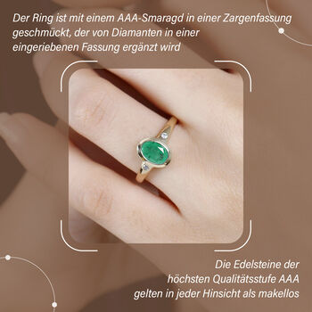 AAA Smaragd und Diamant Ring - 1,21 ct.
