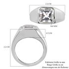 Petalit Solitär Ring 925 Silber Platin-Überzug image number 6