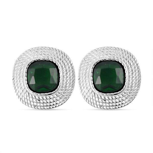 Gr&uuml;ne kubische Zirkonia-Ohrringe - 7,50 ct.