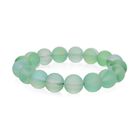 Grünes Glasarmband mit Glanzeffekt, ca. 17?cm